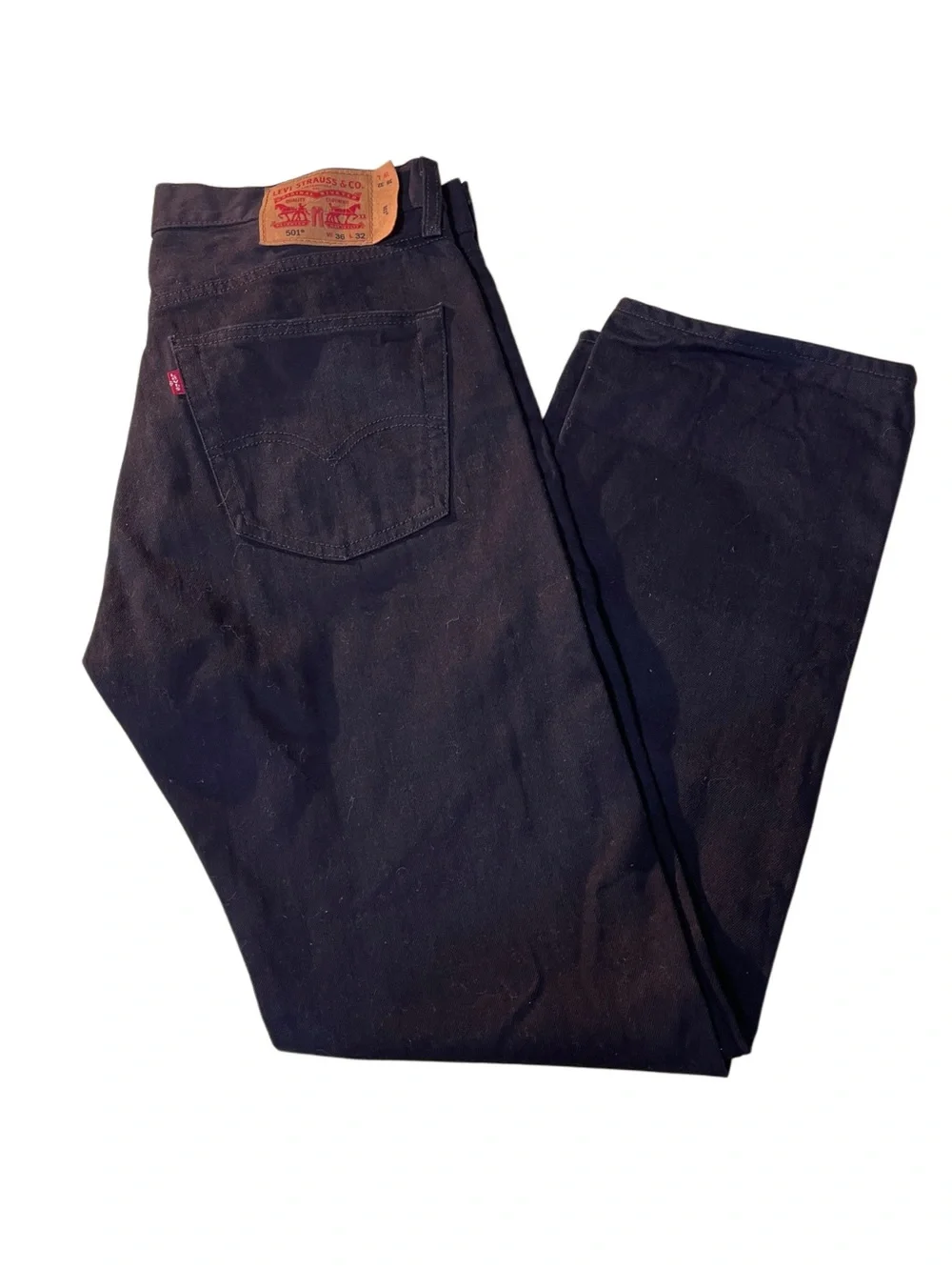 Levi’s 501 Water<Less Black Jeans 36x32 Button Fly Straight Leg Classic